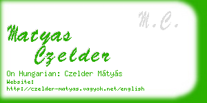 matyas czelder business card