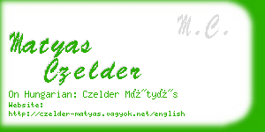 matyas czelder business card